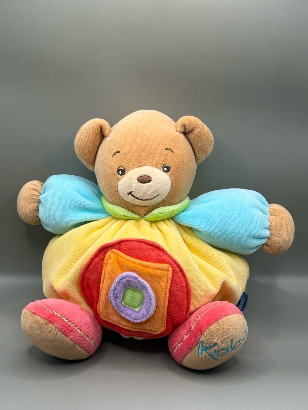 Kaloo Baby Rainbow Bear Plush Stuffed Animal Sensory Toy Baby Soother